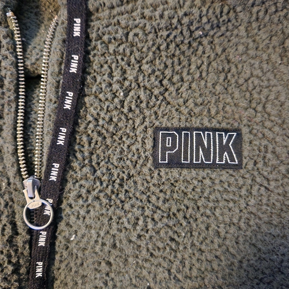 Pink  Sherpa Fleece  Pullover with hood